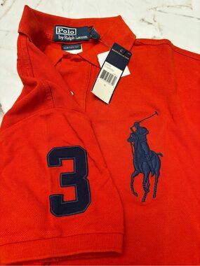 Polo by Ralph Lauren Orange Polo with Navy Pony